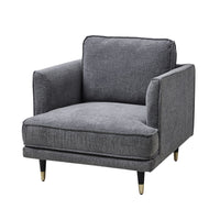 Richmond Grey Velvet Armchair