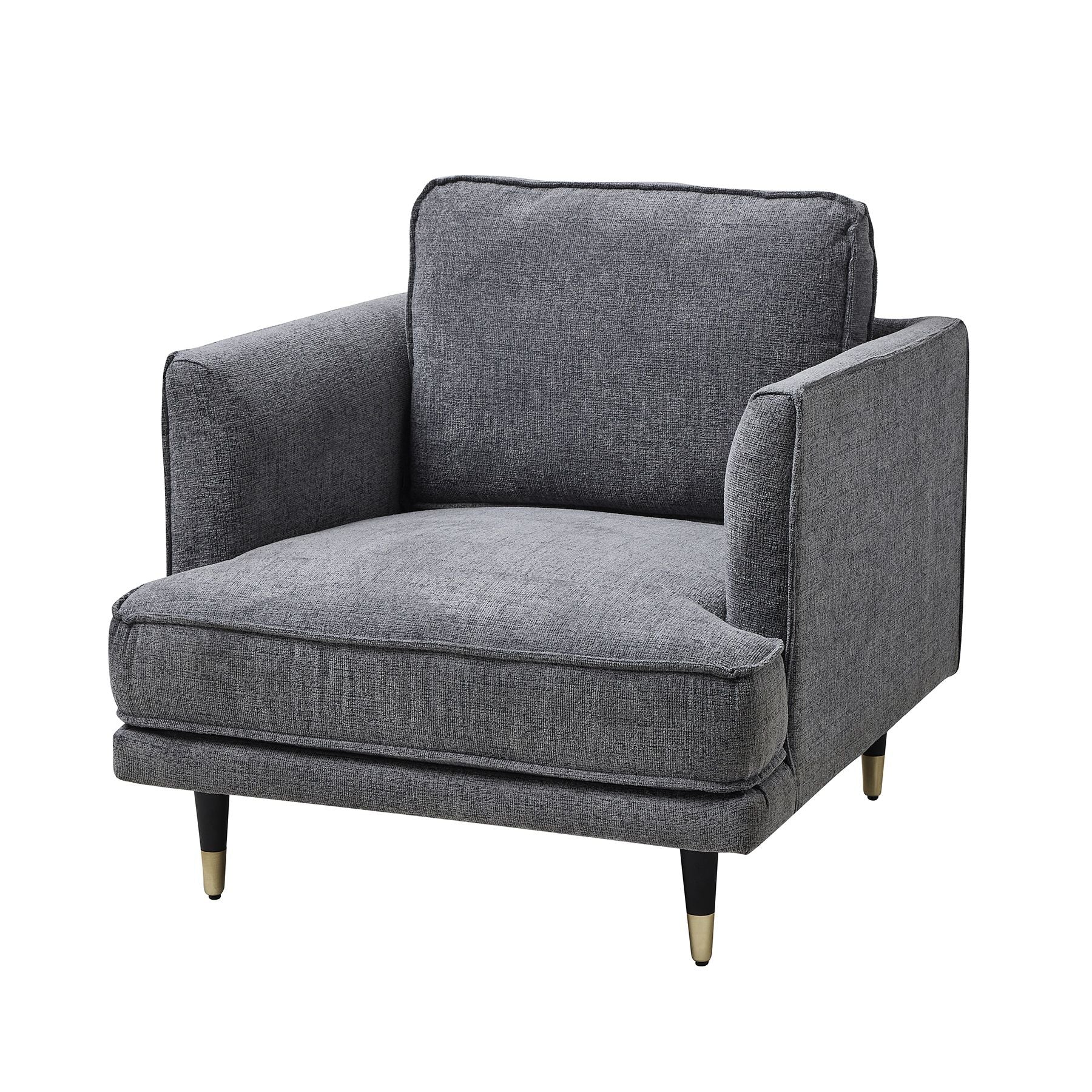 Richmond Grey Velvet Armchair