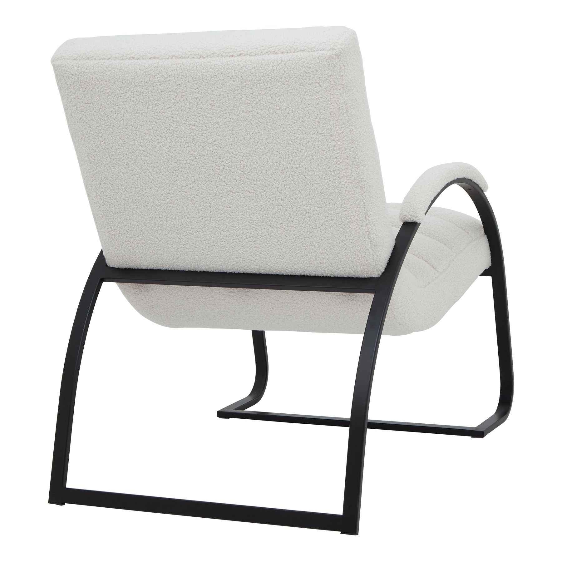 The Boucle Ribbed Cream Accent Chair