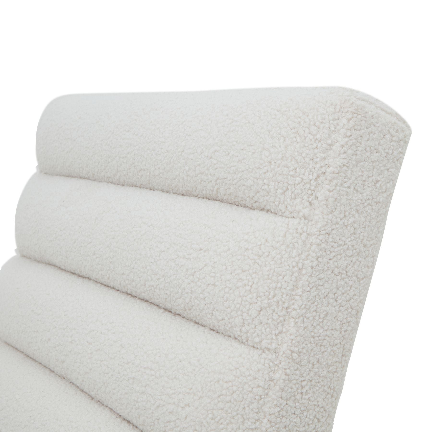 The Boucle Ribbed Cream Accent Chair