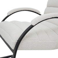 The Boucle Ribbed Cream Accent Chair
