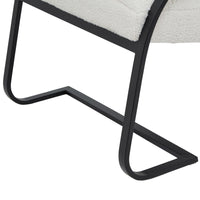 The Boucle Ribbed Cream Accent Chair