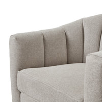 The Lily Oatmeal Twill Swivel Armchair