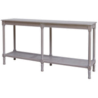 Serene Rattan and Ash Long Console Table
