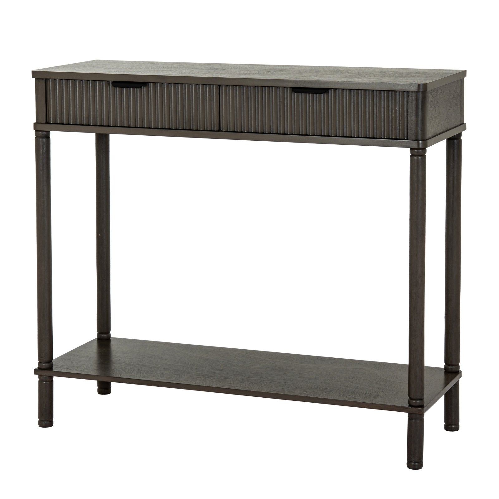 Reed Fluted Oak Console Table Modern Hallway Furniture