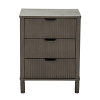 The Reed Fluted Oak 3-Drawer Bedside
