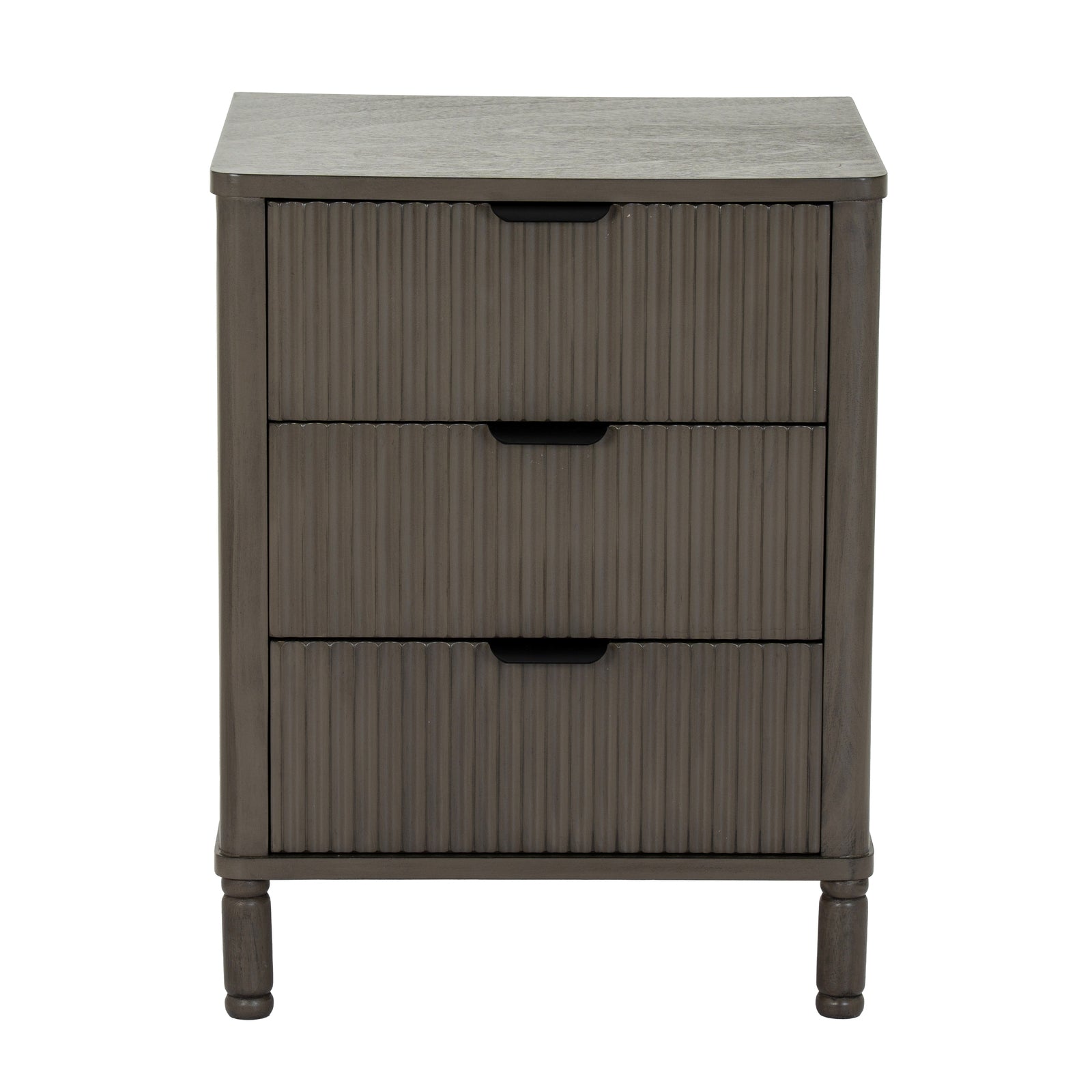 The Reed Fluted Oak 3-Drawer Bedside