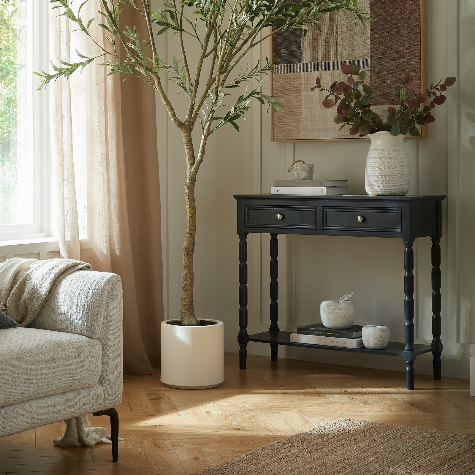 The Contour Noir Modern Console Table