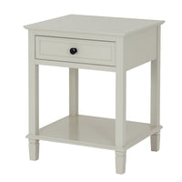 Belmont White Wood Side Table