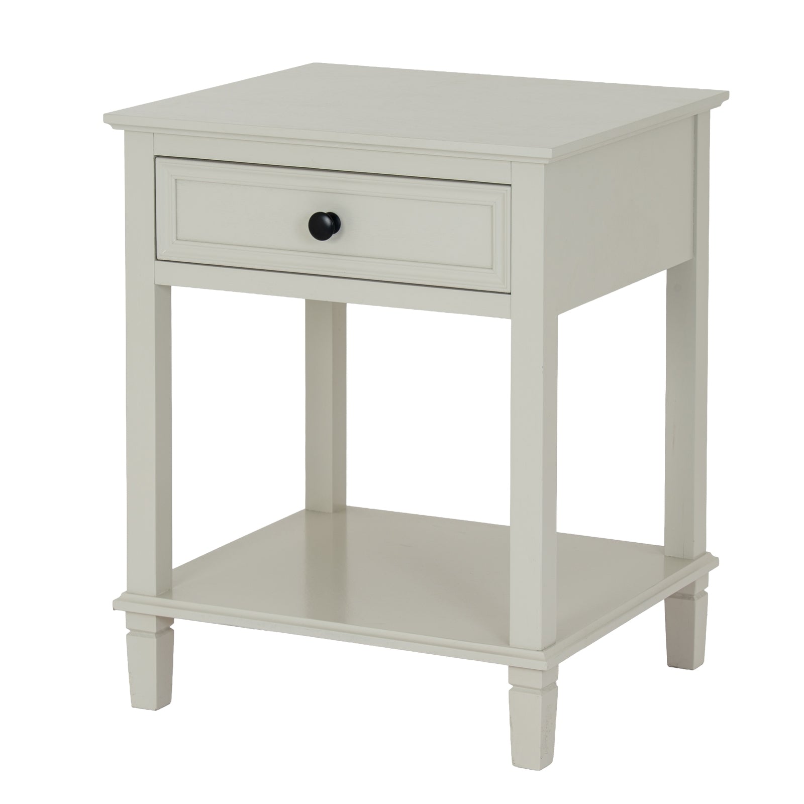 Belmont White Wood Side Table