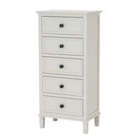 Belmont White Tallboy Chest of Drawers