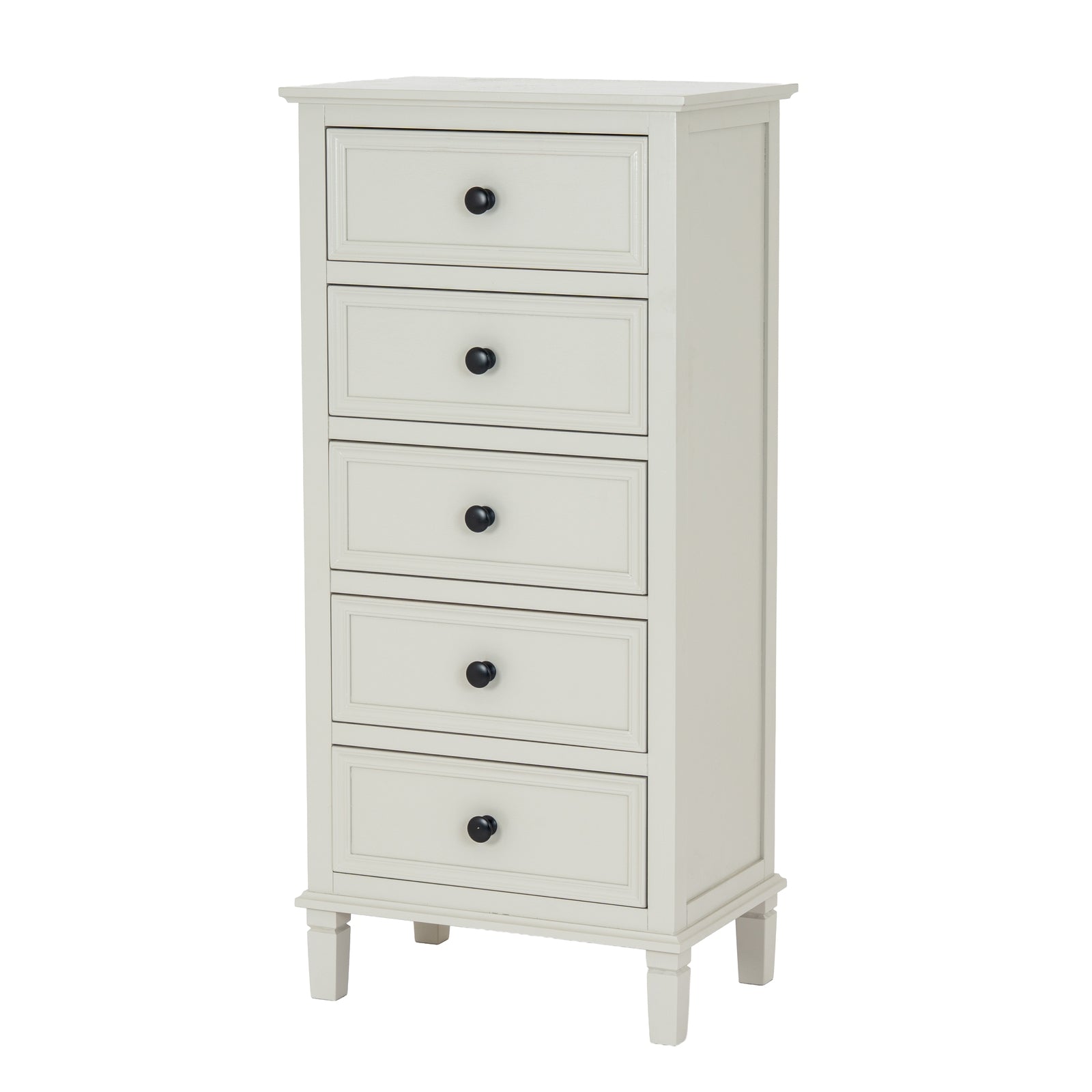 Belmont White Tallboy Chest of Drawers