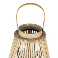 The Peardrop Wicker Lantern with Glass