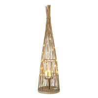 The Large Conical Wicker Floor Lantern