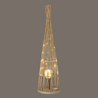 The Large Conical Wicker Floor Lantern