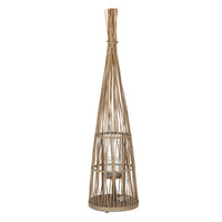 Large Conical Wicker Floor Lantern
