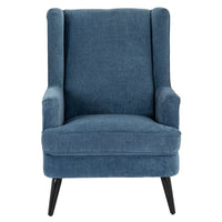The Vellis Blue Wingback Armchair