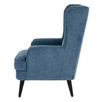 The Vellis Blue Wingback Armchair