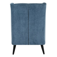 The Vellis Blue Wingback Armchair