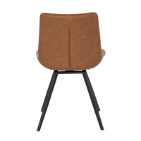 The Malmo Tan Leather Swivel Chair