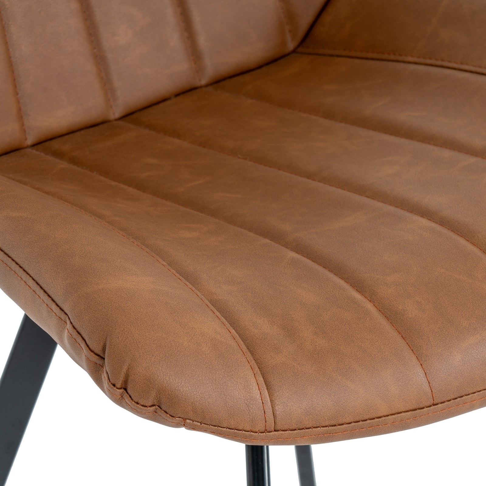 The Malmo Tan Leather Swivel Chair
