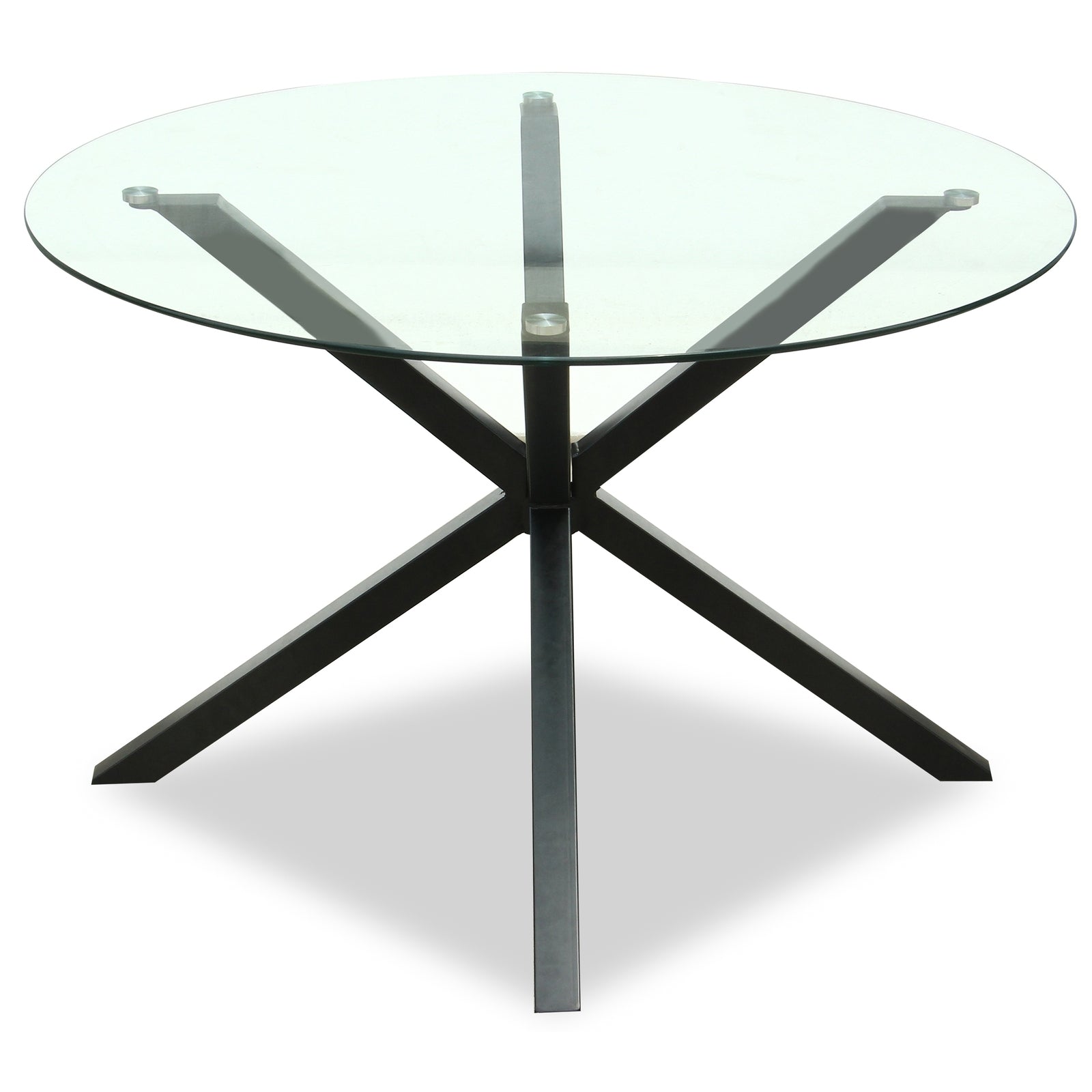 Monza Round Glass Modern Dining Table