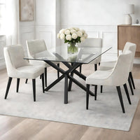 The Monza Rectangular Glass Dining Table