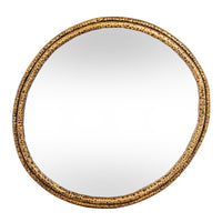 Nahla Gold Dimpled Frame Mirror
