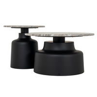 The Oura Black Modern Round Coffee Table