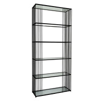 The Alto Black Metal and Glass Shelf Unit