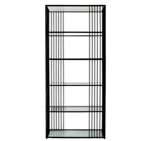 The Alto Black Metal and Glass Shelf Unit