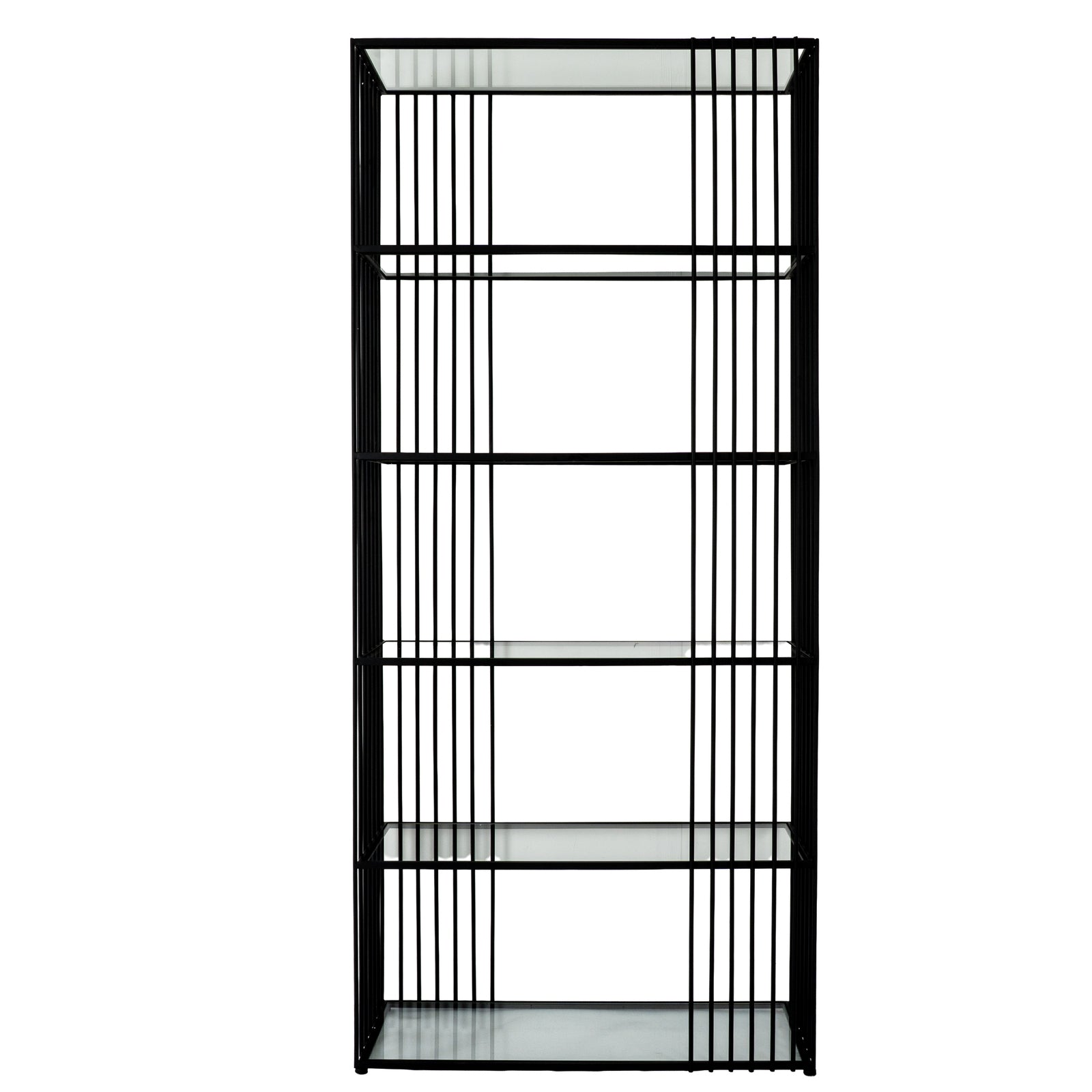 The Alto Black Metal and Glass Shelf Unit