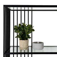 The Alto Black Metal and Glass Shelf Unit
