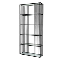 Alto Black Metal and Glass Shelf Unit