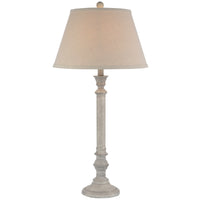 Liora Curved White Table Lamp