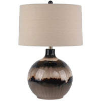Sepia Brown Glass Table Lamp