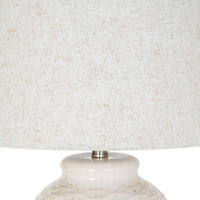 The Basketweave Textured Ceramic Lamp