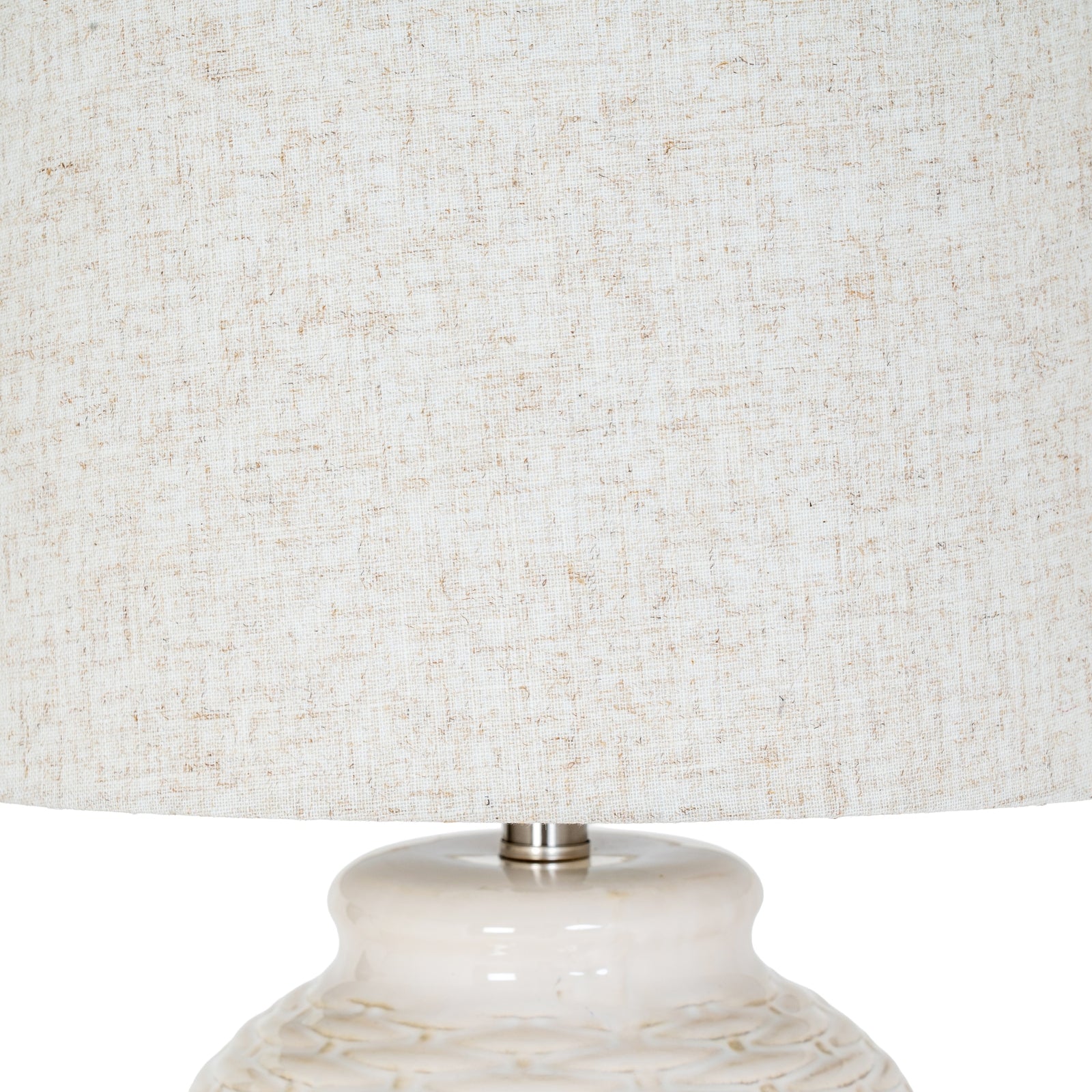 The Basketweave Textured Ceramic Lamp