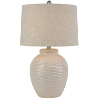 Basketweave Ceramic Table Lamp