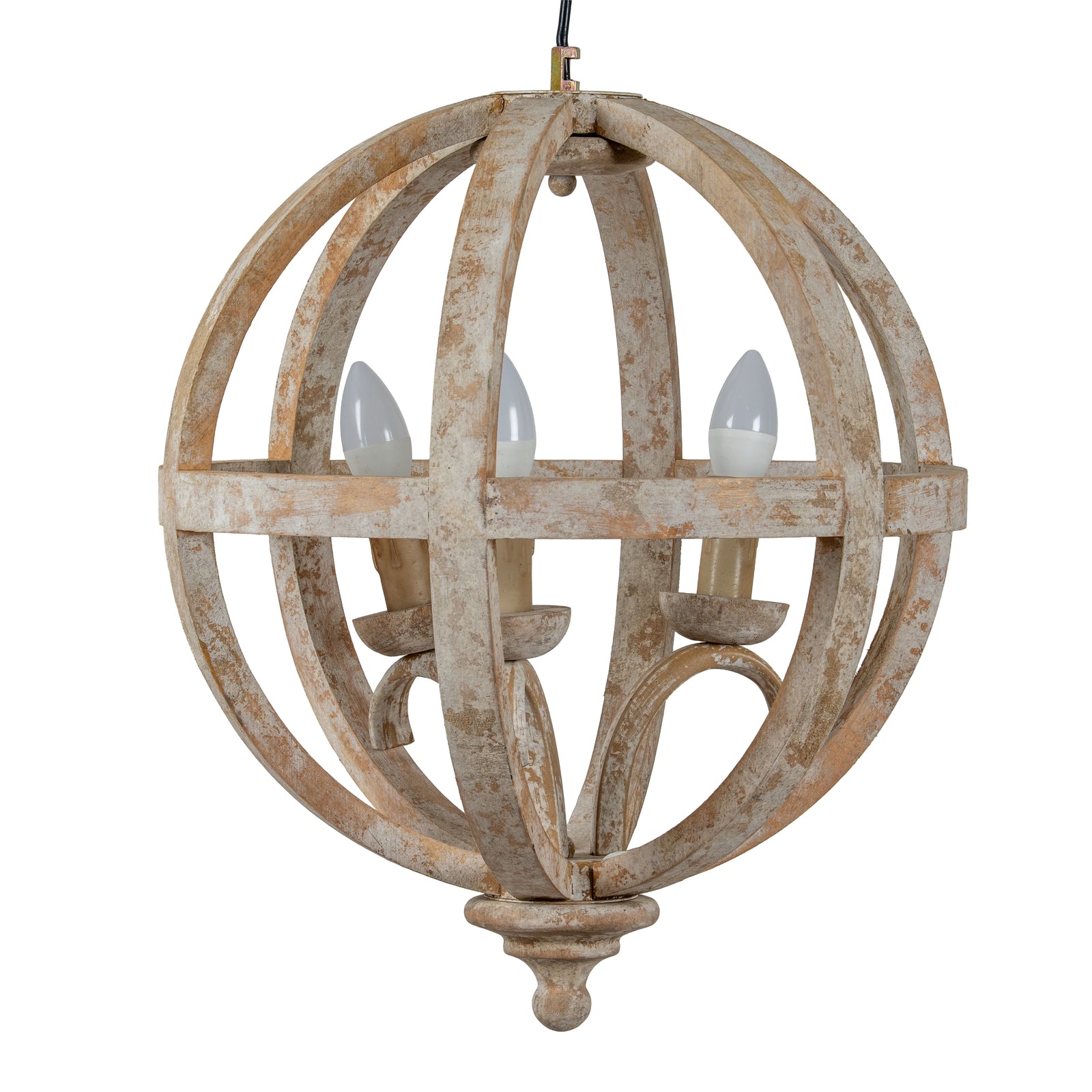 The Solara Industrial Bronze Orb Pendant