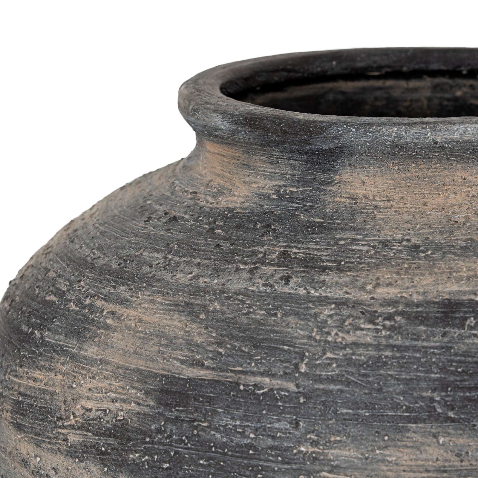 The Marra Sculptural Black Ceramic Vase