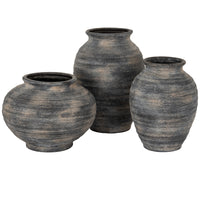 The Marra Sculptural Black Ceramic Vase