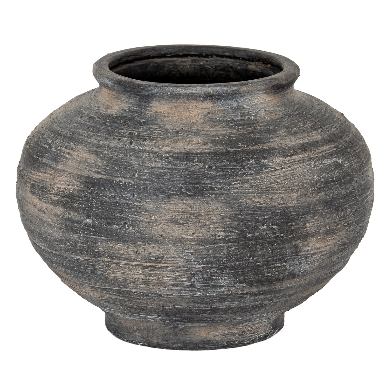 Marra Sculptural Black Ceramic Vase