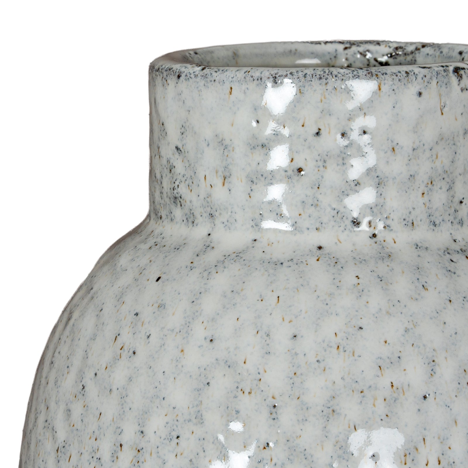 The Cairn White Dimpled Ceramic Vase