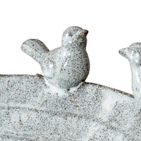The Eira White Ceramic Bird Bath