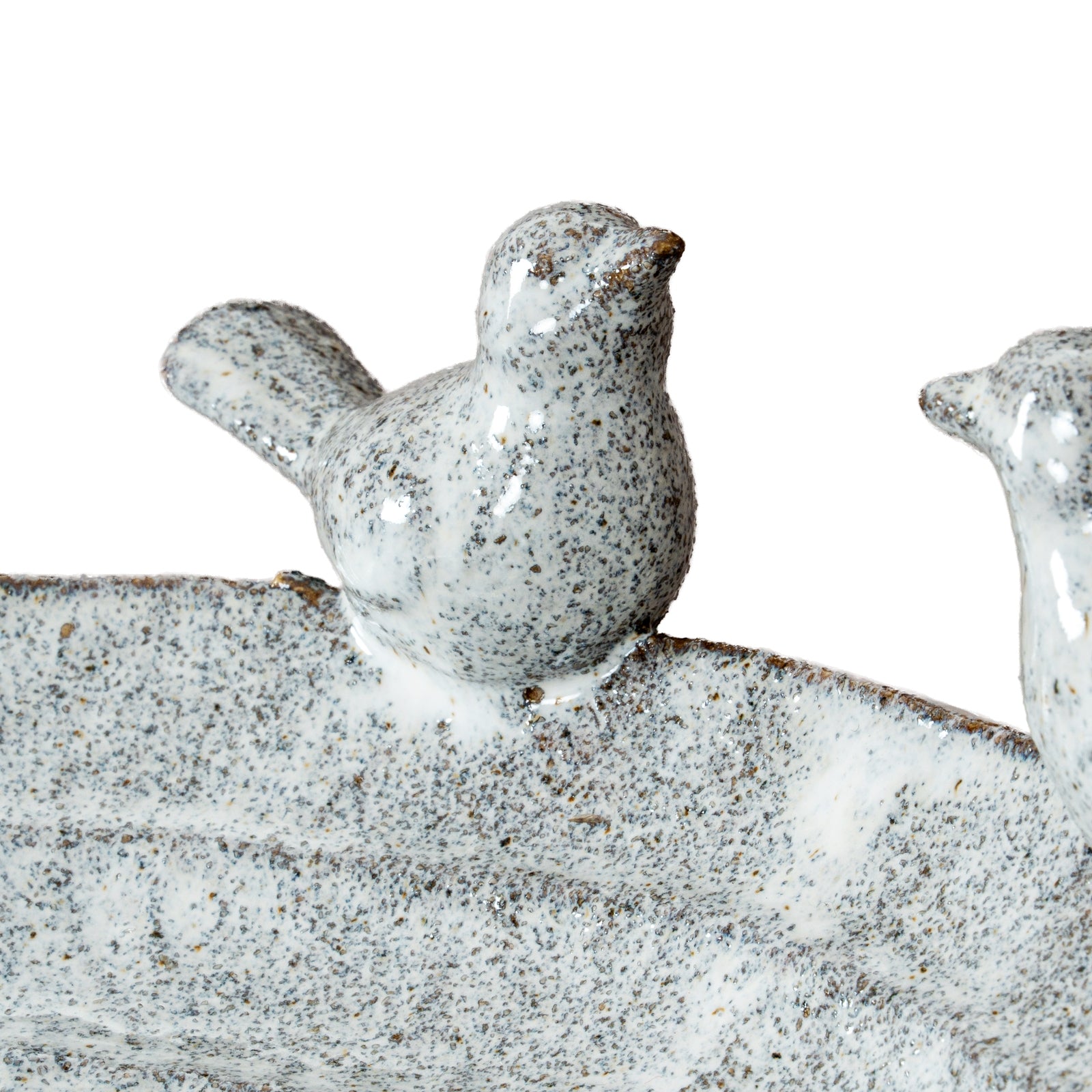 The Eira White Ceramic Bird Bath