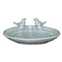 Eira White Ceramic Bird Bath