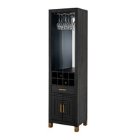 The Lennox Black Wood Drinks Cabinet
