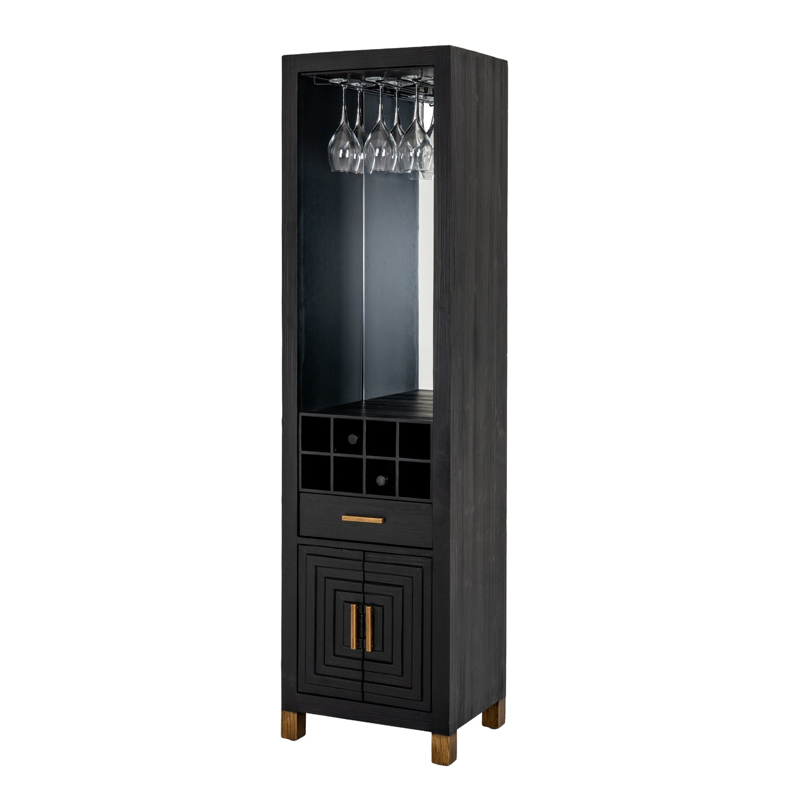 The Lennox Black Wood Drinks Cabinet