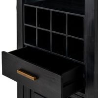 The Lennox Black Wood Drinks Cabinet
